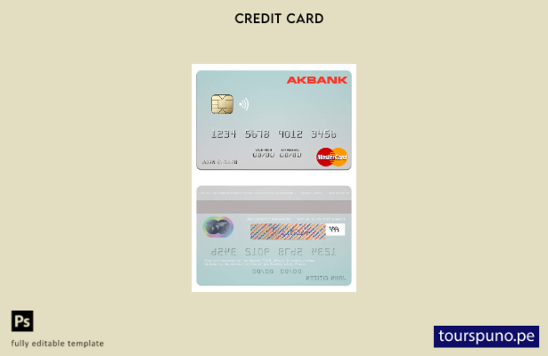 listo para imprimir Malta Akbank T.A.Ş. plantilla de tarjeta maestra